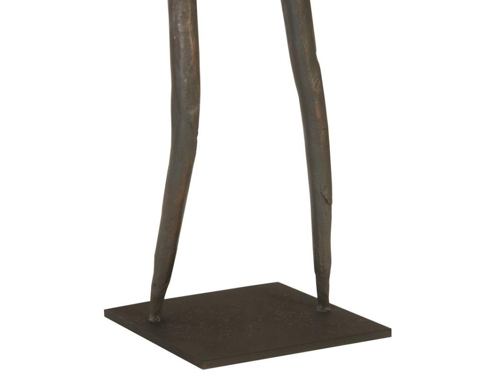 Abstract Figure on Metal Base, Bronze Finish, Arm Up - image 3