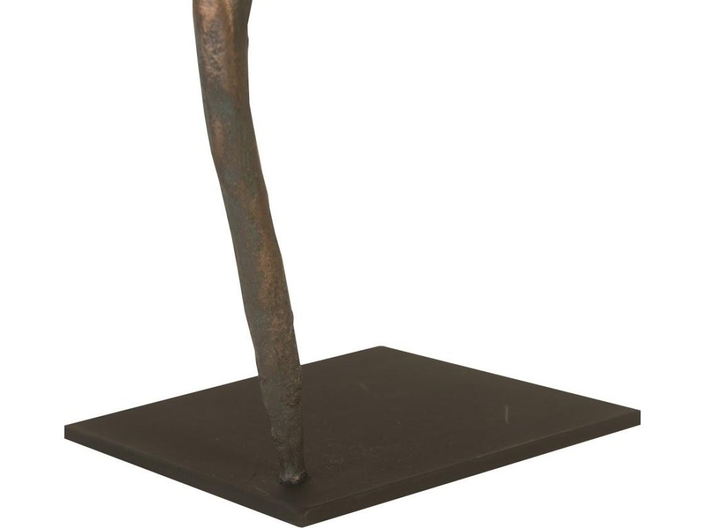 Abstract Figure on Metal Base, Bronze Finish, Leg Folded - image 3