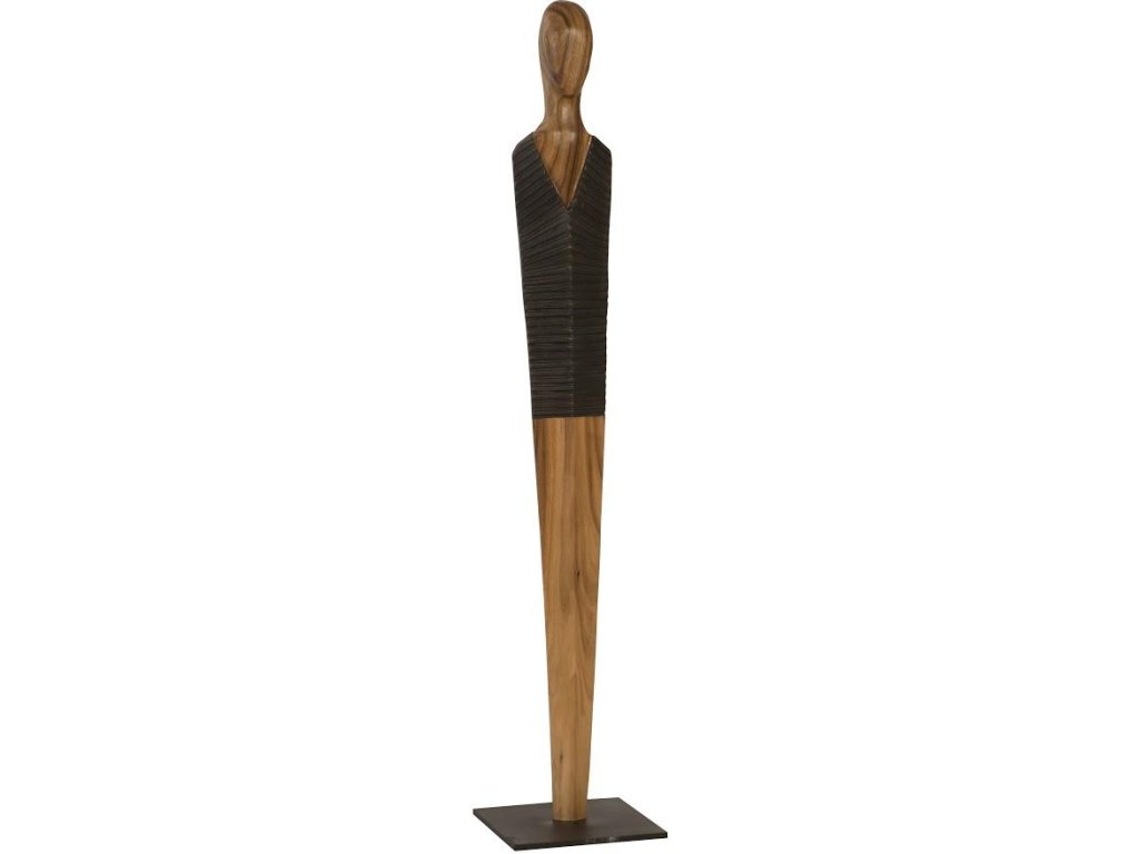 Vested Male Sculpture, Medium, Chamcha, Natural, Black, Copper - main image