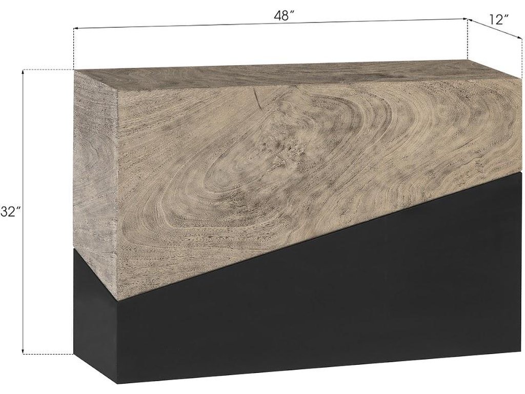 Geometry Console Table, Gray Stone - image 3