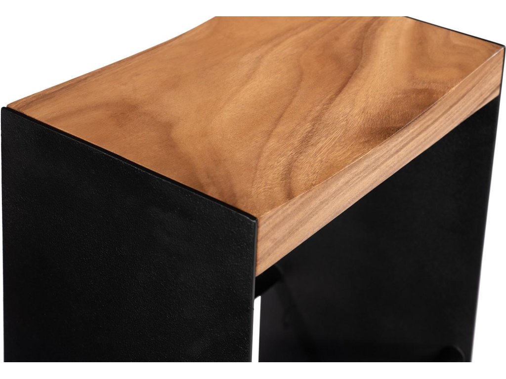 Iron Frame Counter Stool, Natural - image 2