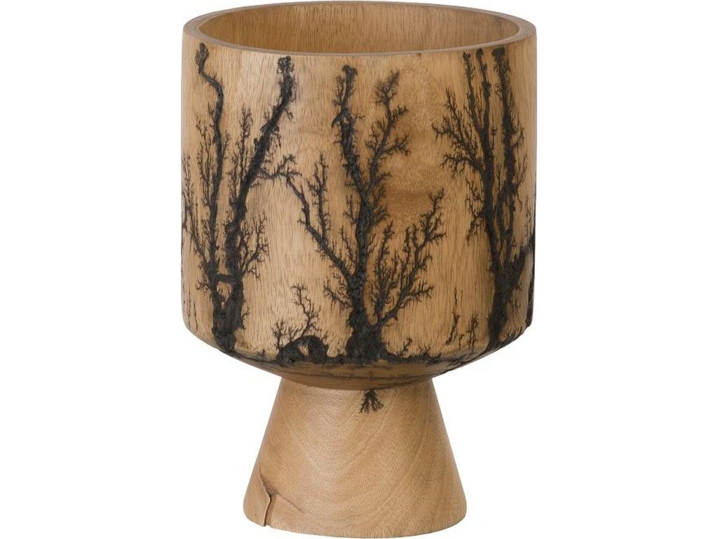 Lightning Vase, Mango Wood, Cup Shape - main image