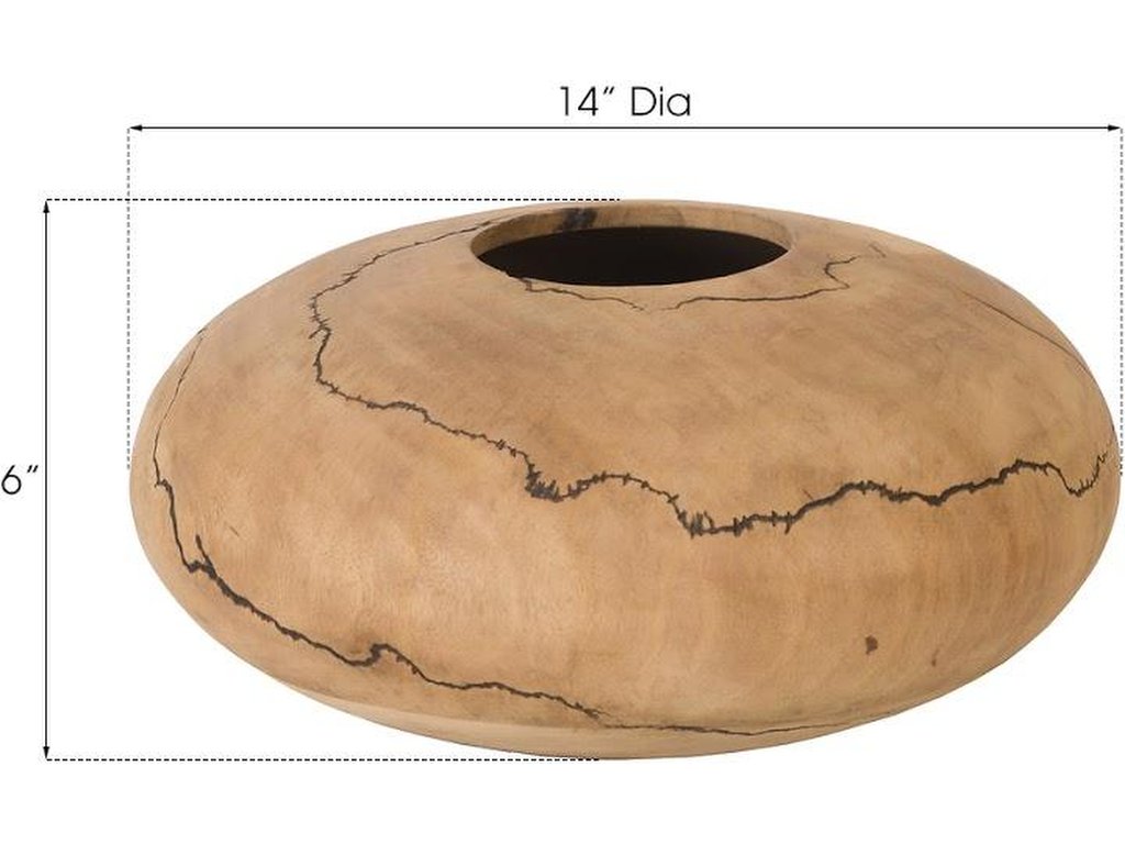 Lightning Vase, Mango Wood, Low 13"-14"Dia - image 4
