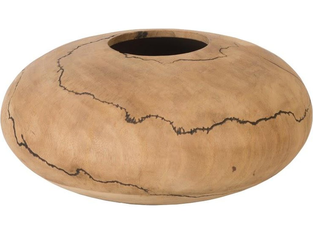 Lightning Vase, Mango Wood, Low 13"-14"Dia - main image
