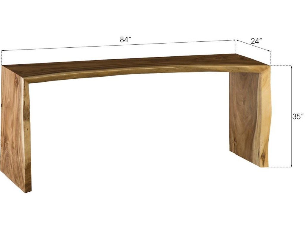 Waterfall Counter Table, Natural - image 3