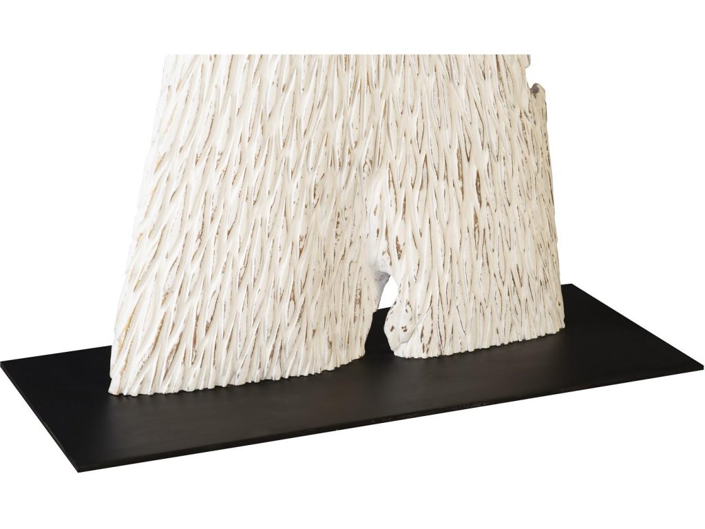 Chainsaw Sculpture on Stand, White/Gold - image 1