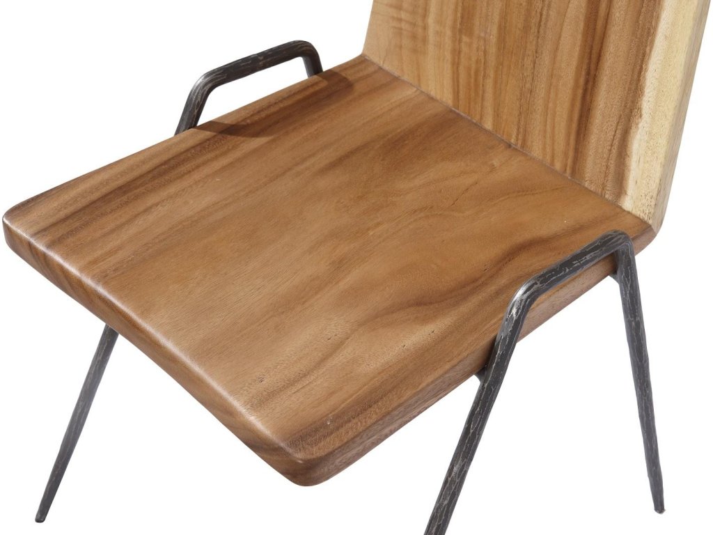 Forged Leg Dining Chair, Natural, Metal - image 3