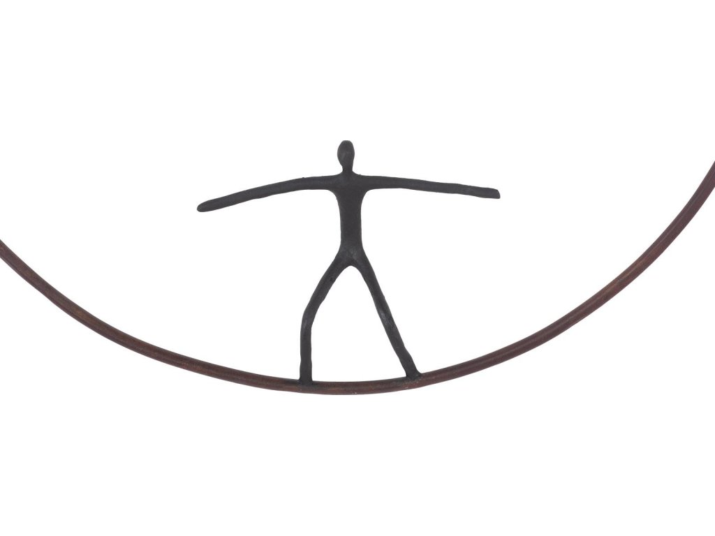 Olympic Figure in Iron Ring, Black, Rust, Style C - image 2