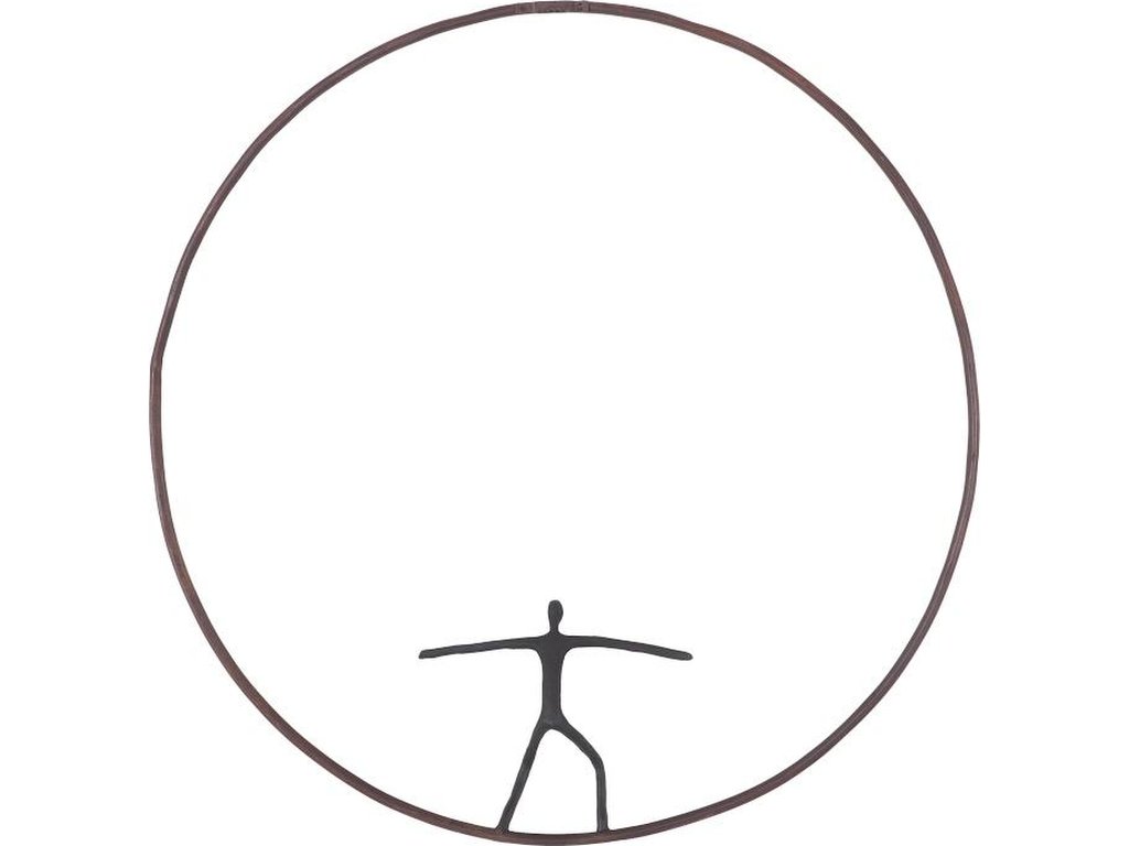 Olympic Figure in Iron Ring, Black, Rust, Style C - image 3