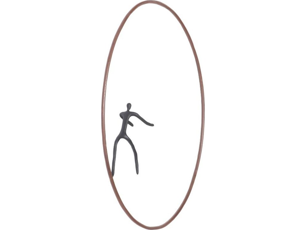 Olympic Figure in Iron Ring, Black, Rust, Style D - image 1