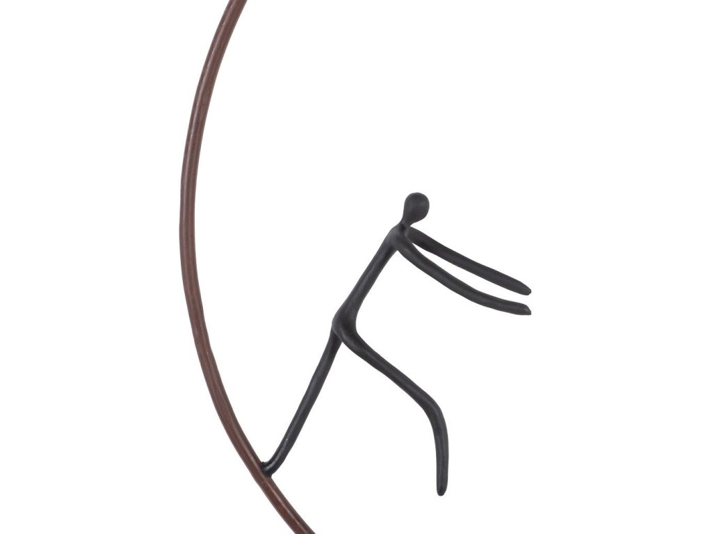 Olympic Figure in Iron Ring, Black, Rust, Style D - image 2