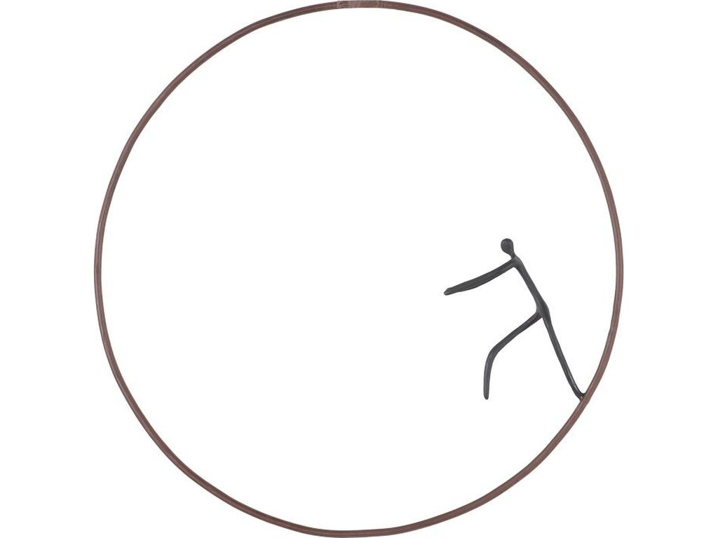 Olympic Figure in Iron Ring, Black, Rust, Style D - image 3