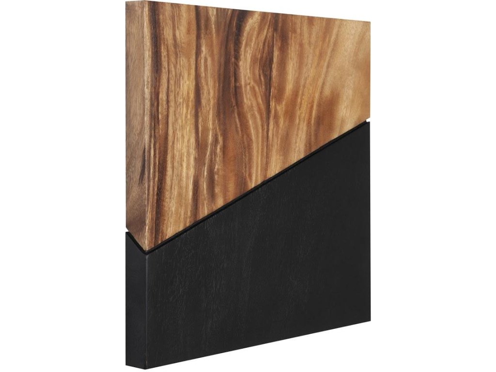 Geometry Wood Wall Tiles, Chamcha Wood, Natural, Black - image 1