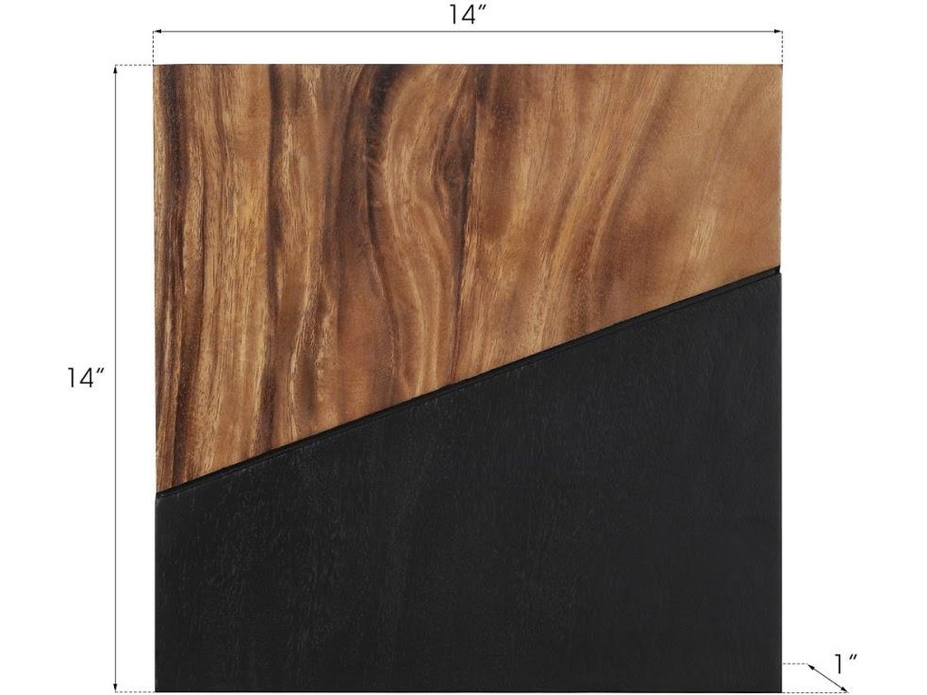 Geometry Wood Wall Tiles, Chamcha Wood, Natural, Black - image 2
