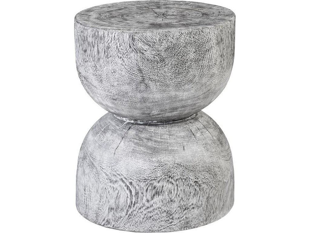 Hour Glass Side Table, Gray Stone - main image