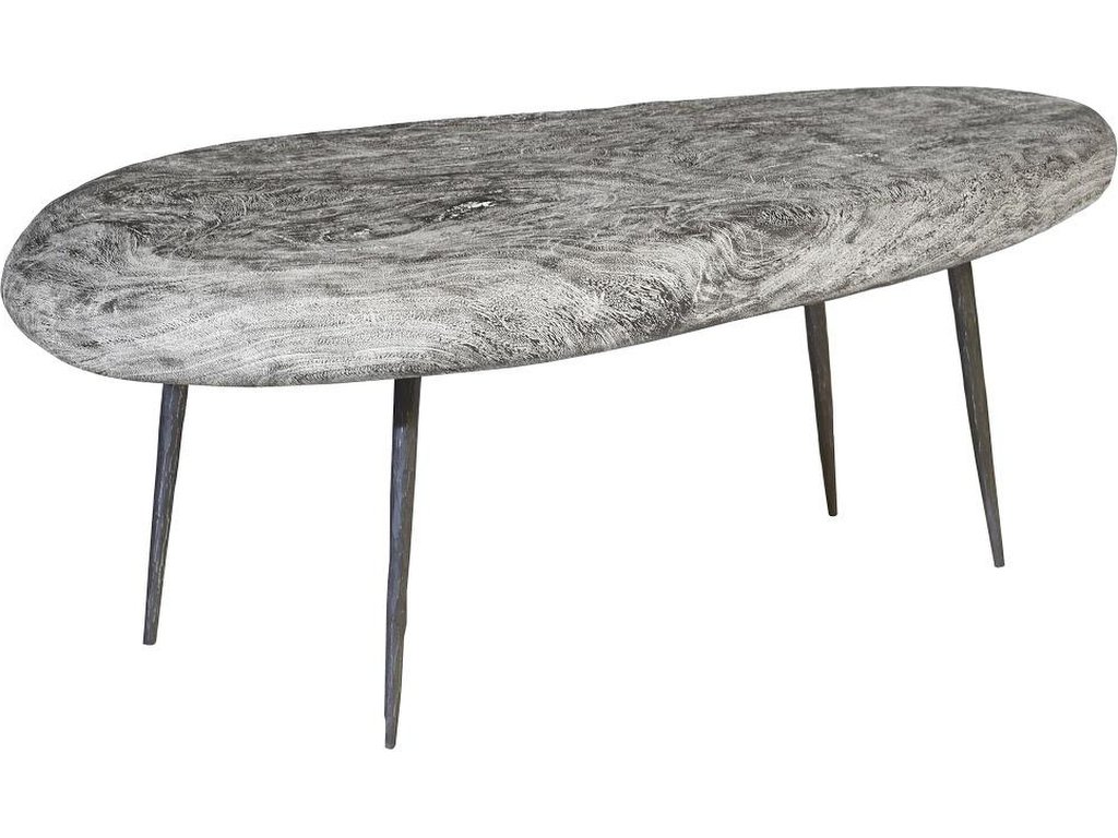 Skipping Stone Coffee Table With Forged Legs, SM - image 1