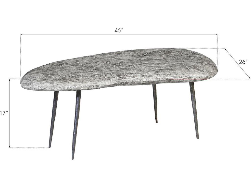 Skipping Stone Coffee Table With Forged Legs, SM - image 3