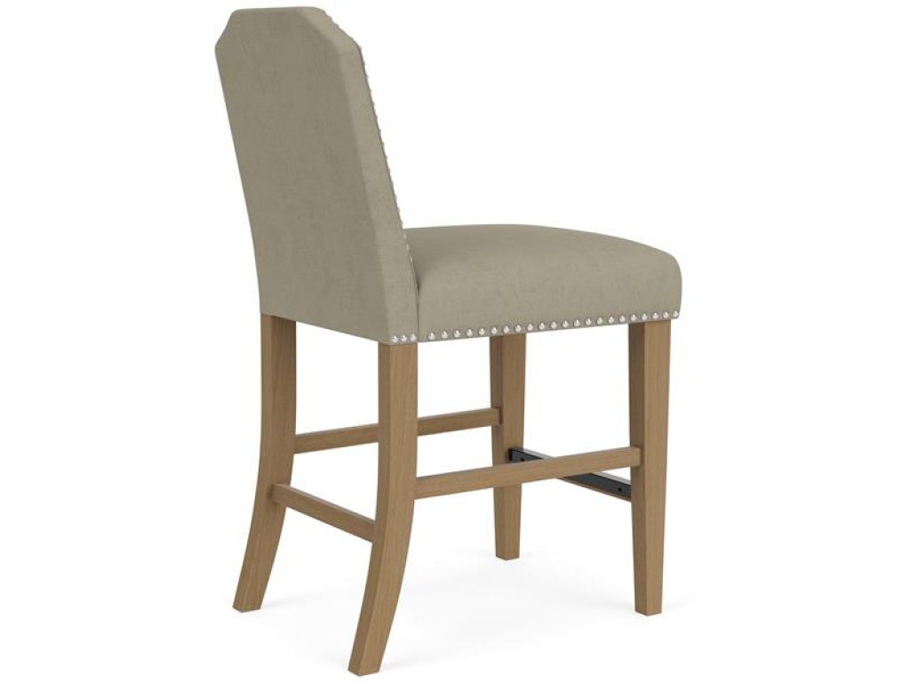 Clipped Top Upholstered Stool - main image