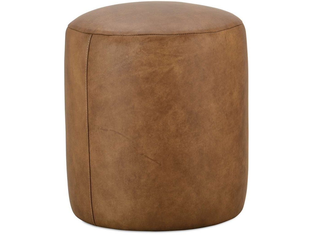 Cleo 17" Leather Ottoman - main image