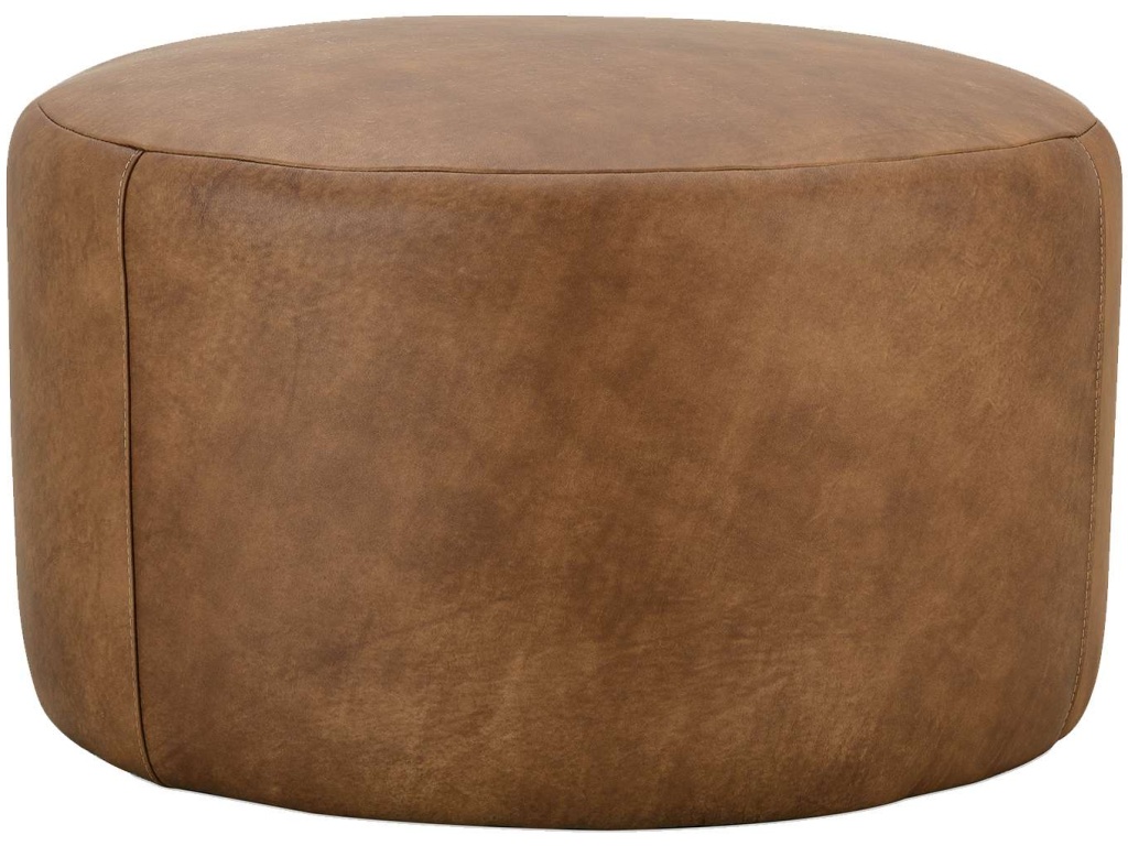 Cleo 25" Leather Ottoman - main image