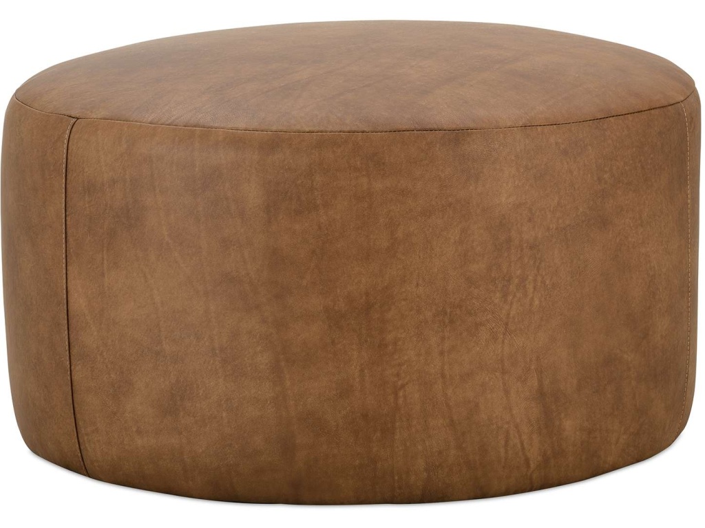 Cleo 31" Leather Ottoman - main image
