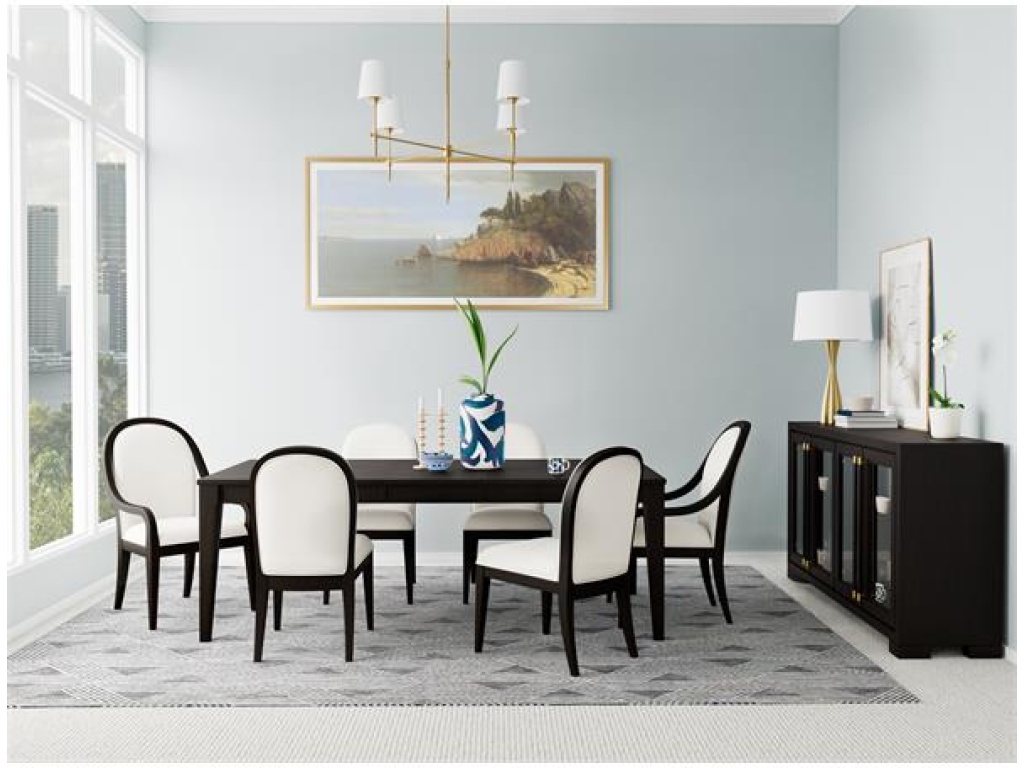 Curved Upholstered Side Chair - image 2