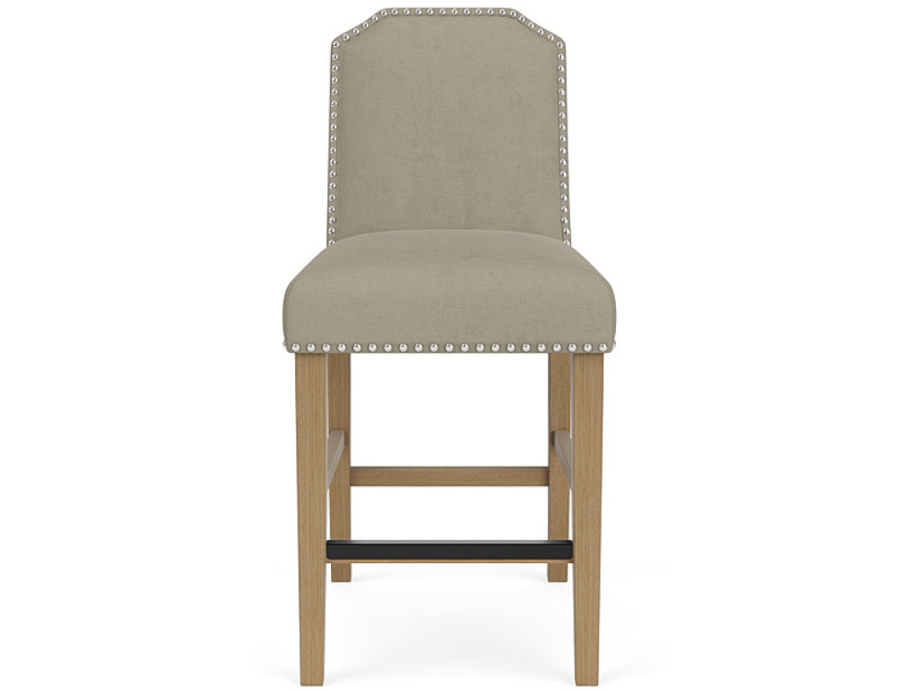Clipped Top Upholstered Stool - image 1