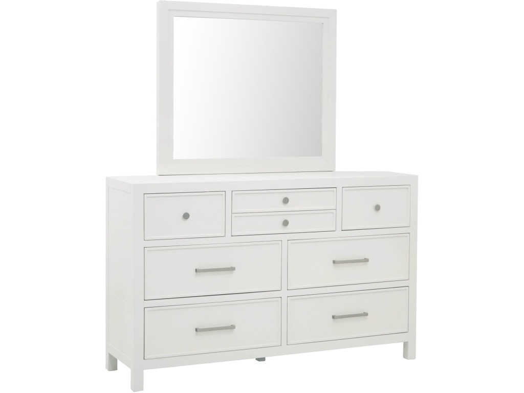 Retreat Seven Drawer Wood Dresser in Snowfall - image 4