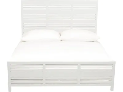Retreat Slatted Platform Bed in Snowfall - Alternative View