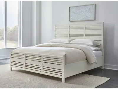 Retreat Slatted Platform Bed in Snowfall