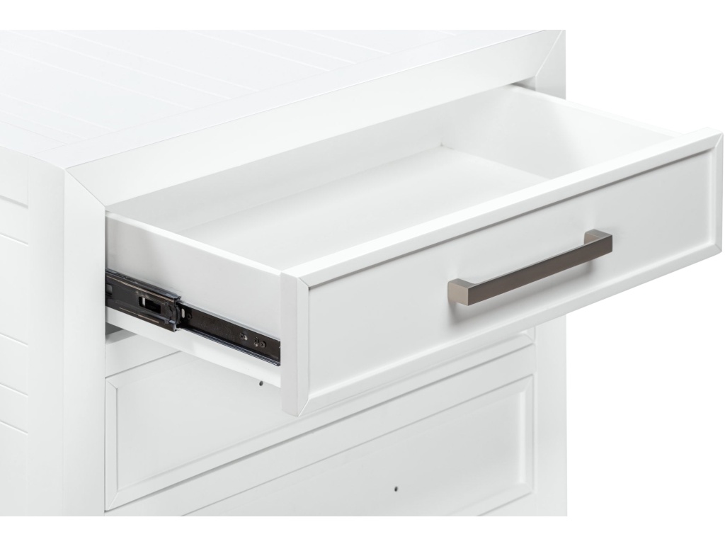 Retreat Three Drawer USB Charging Nightstand in Snowfall - image 4