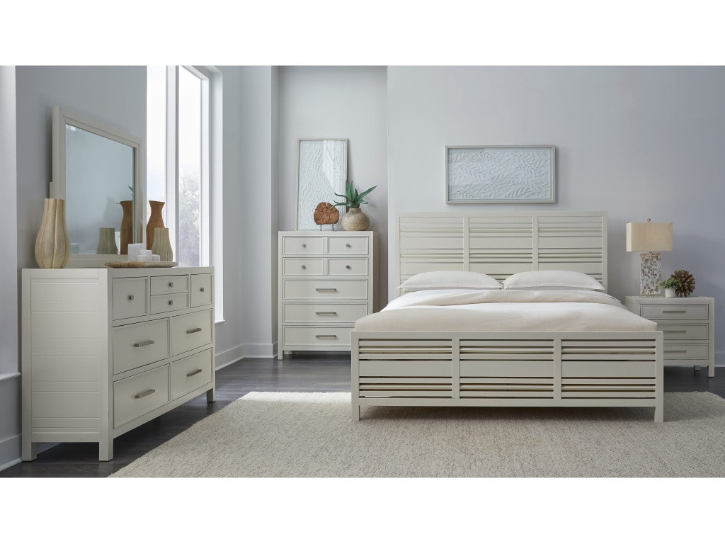 Retreat Three Drawer USB Charging Nightstand in Snowfall - image 5