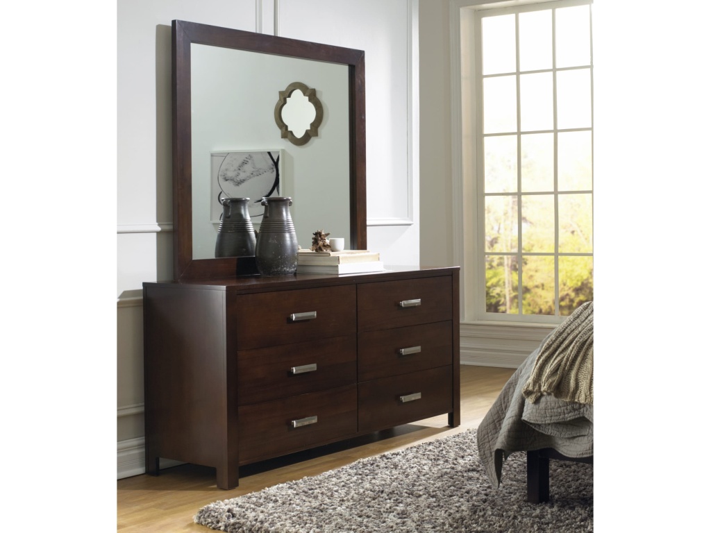 Riva Mirror in Chocolate Brown - main image