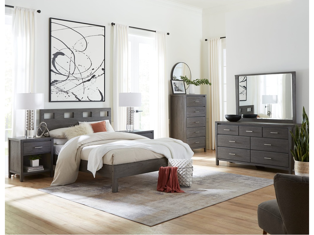 Riva Wood Bed in Sharkskin - image 1