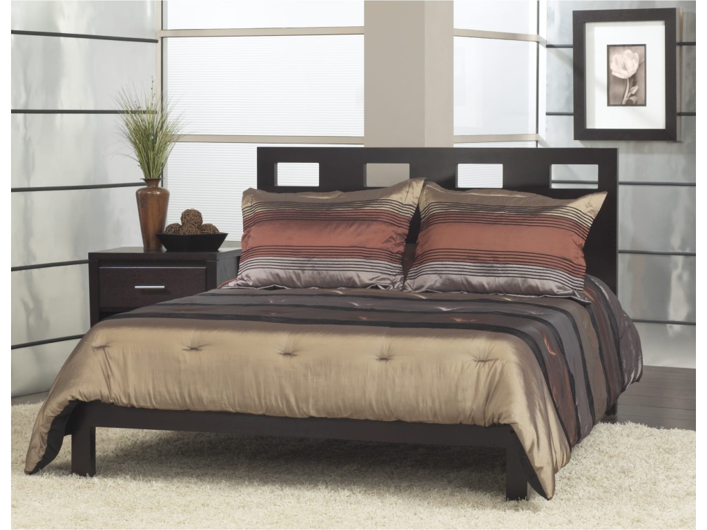 Riva Wood Platform Bed in Espresso - image 1
