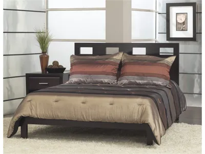 Riva Wood Platform Bed in Espresso