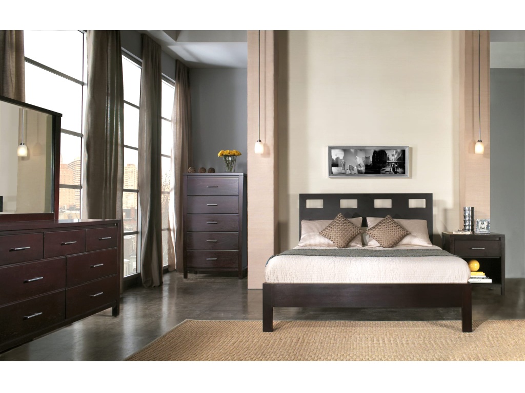 Riva Wood Platform Bed in Espresso - image 2