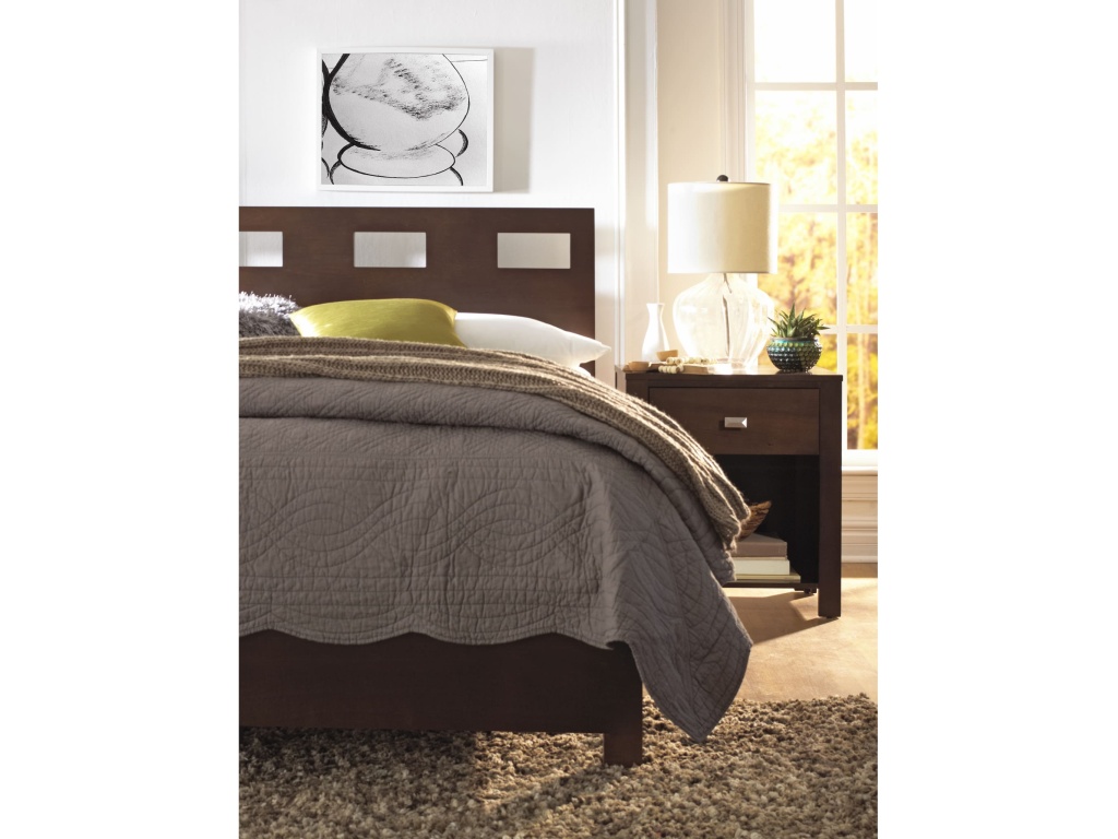 Riva Wood Storage Bed in Chocolate Brown - image 1