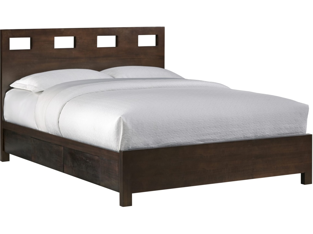 Riva Wood Storage Bed in Chocolate Brown - image 4