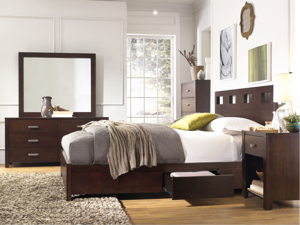 Riva Wood Storage Bed in Chocolate Brown - image 6