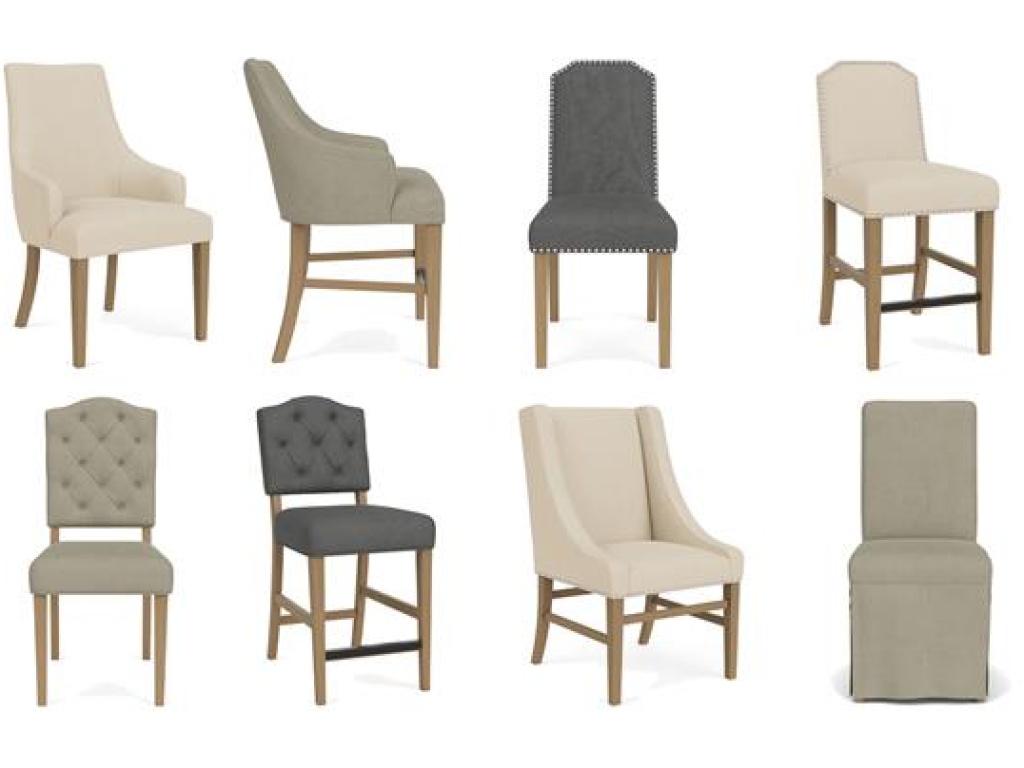 Swoop Arm Upholstered Stool - image 4