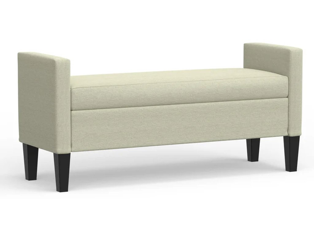 Upholstered Storage Bench with Track Arms - main image