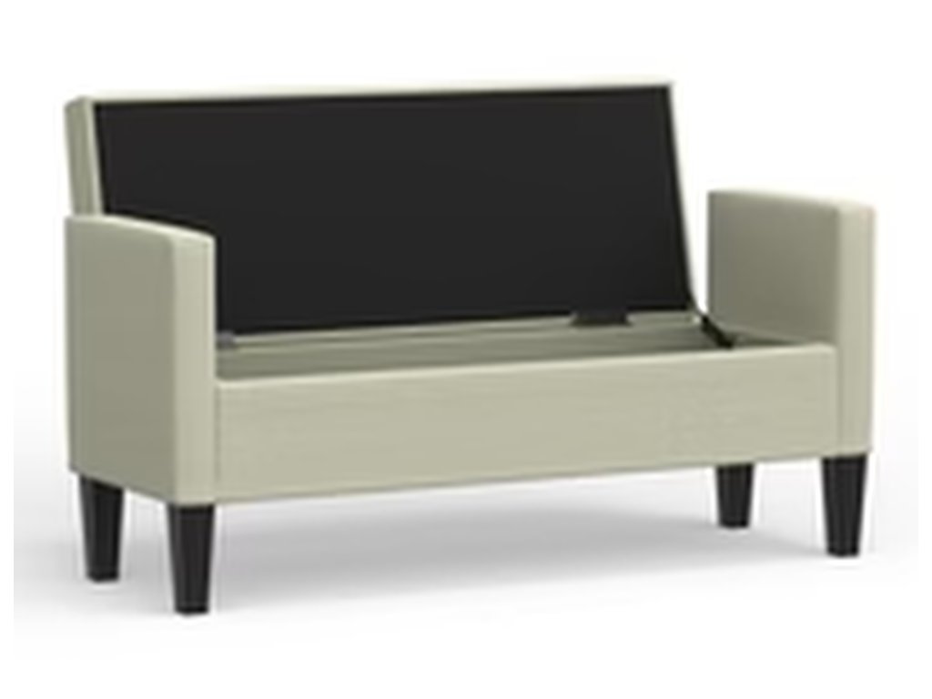 Upholstered Storage Bench with Track Arms - image 4
