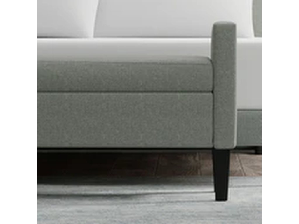 Upholstered Storage Bench with Track Arms - image 9