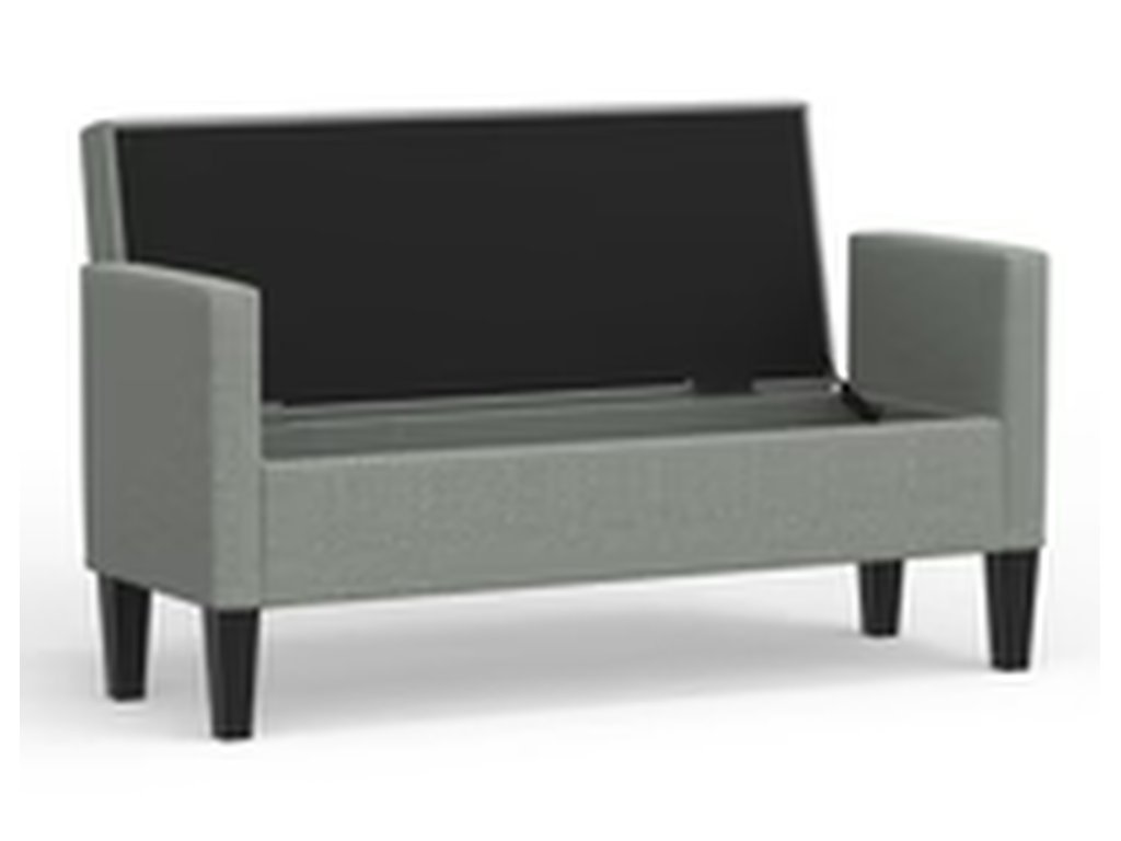 Upholstered Storage Bench with Track Arms - image 11