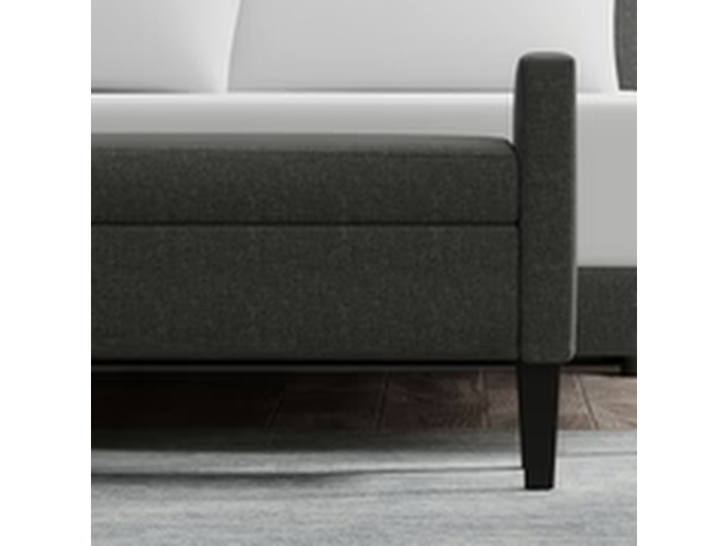 Upholstered Storage Bench with Track Arms - image 16