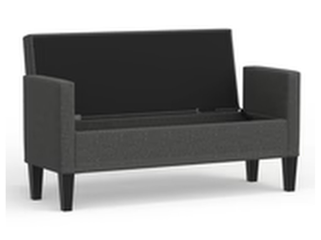 Upholstered Storage Bench with Track Arms - image 18