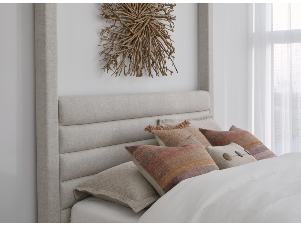 Rockford Upholstered Canopy Bed in Turtle Dove Linen - image 3
