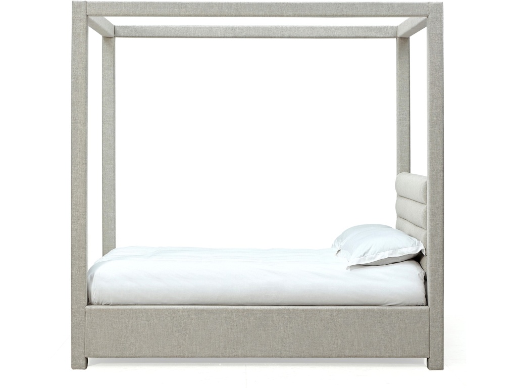 Rockford Upholstered Canopy Bed in Turtle Dove Linen - image 6