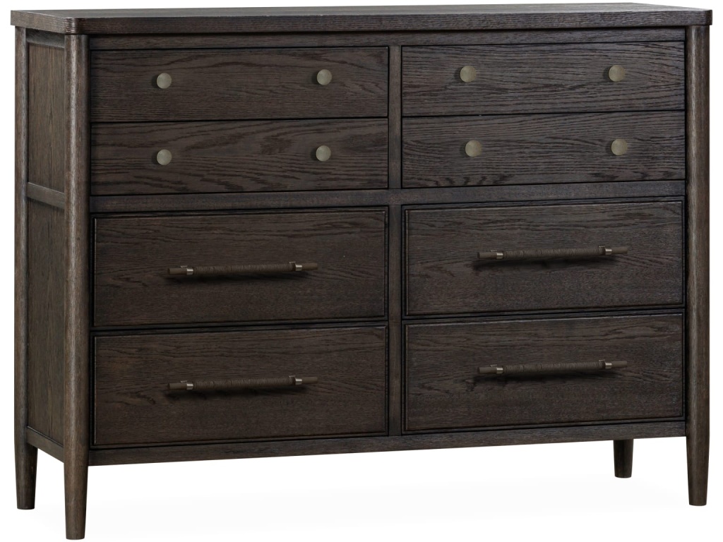 Rockport Eight Drawer Oak Wood Dresser in Yin - image 2
